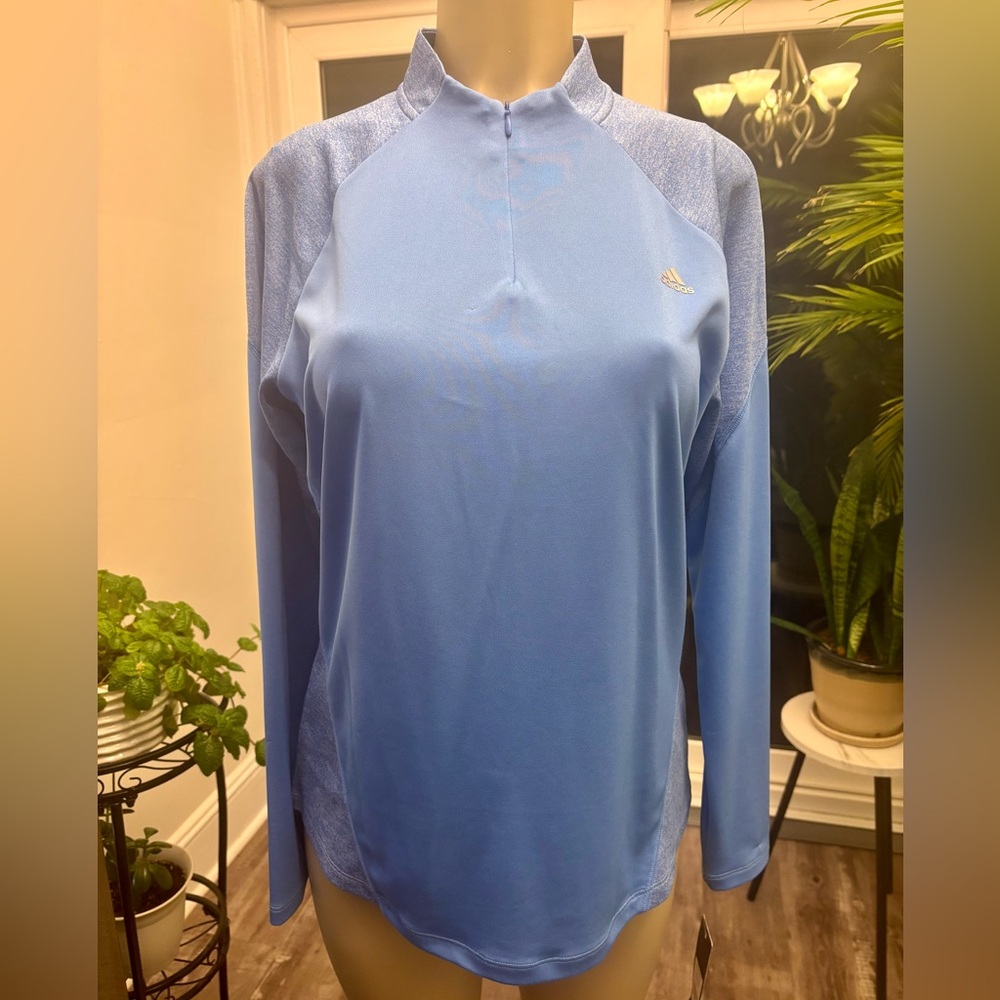 Adidas Women's Light Blue Long Sleeve Tee